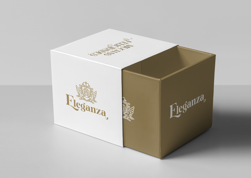 A photorealistic image of a beautifully designed product with a label and packaging that reflects the brand identity.